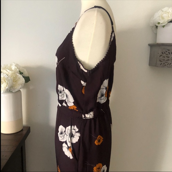 Cupcakes and cashmere floral jumpsuit brown medium - Picture 8 of 15